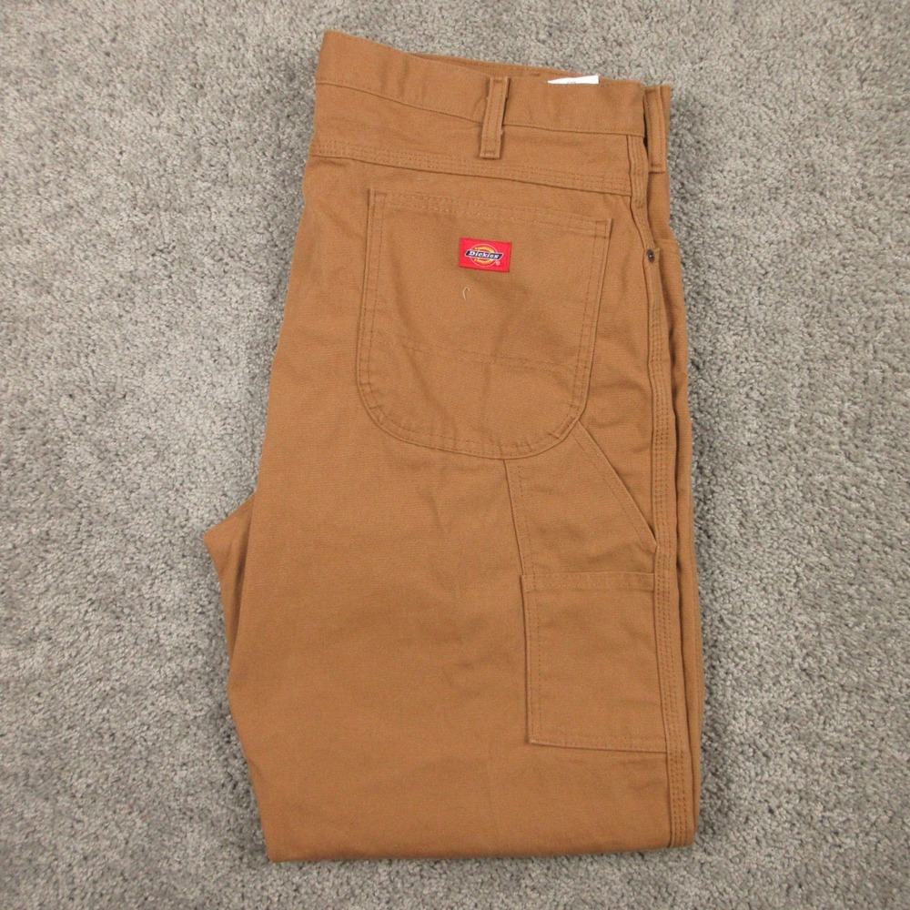 Dickies Pants Mens 40x32 Brown Carpenter Duck Canvas Heavy Workwear Utilty